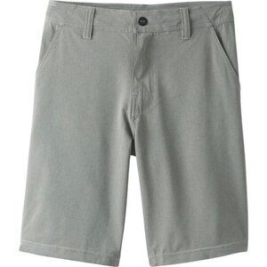 Prana Men's Gray Hybridizer Standard Fit Slash Pocket Chino Shorts Size 35